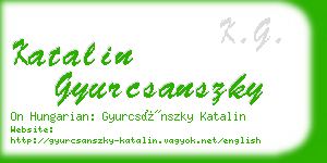 katalin gyurcsanszky business card